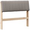 vidaXL Cabeceira estofada Cinzento-acastanhado 90 cm