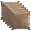 vidaXL Capa almofada 6 unid. HOUTEN Castanho 55 x 55 cm