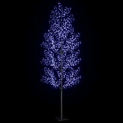 vidaXL Árvore de Natal 1200 luzes LED flor cerejeira luz azul 400 cm
