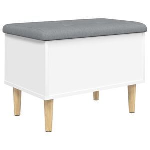 vidaXL Banco de arruma&ccedil;&atilde;o 62x42x46 cm derivados de madeira branco
