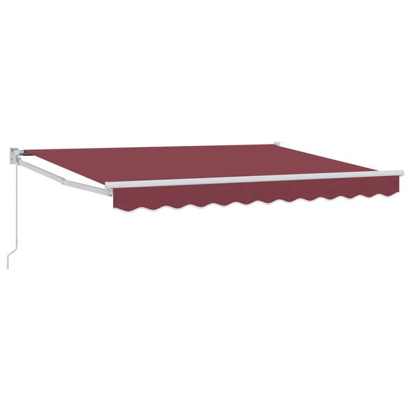 vidaXL Toldo Retr&aacute;til Manual Borgonha 2,5 x 2 m