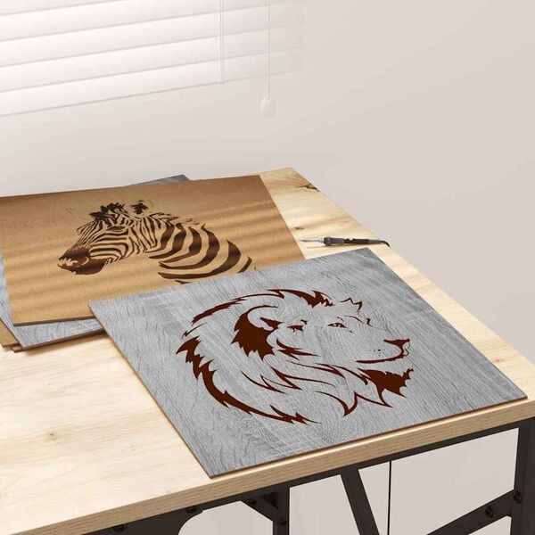 vidaXL Painéis de Decoração 12 pcs Sonoma cinzento 30 x 30 x 0.3 cm