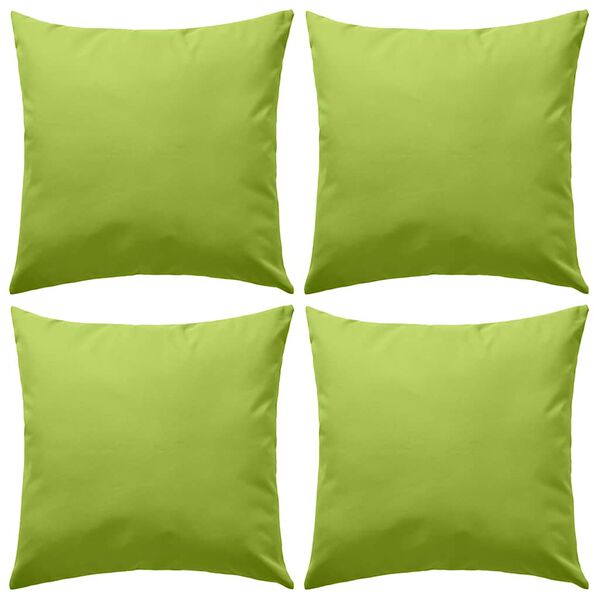 vidaXL Almofadas para exterior 4 pcs 45x45 cm verde ma&ccedil;a