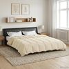 vidaXL Duvet de Ano Inteiro Colchonete Creme 220 x 260 cm Microfibra