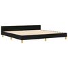 vidaXL Estrutura da Cama com cabeceira Preto 200 x 200 cm tecido