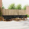 vidaXL Conjunto de Sof&aacute;s para Exterior 22 pcs Natural e Preto