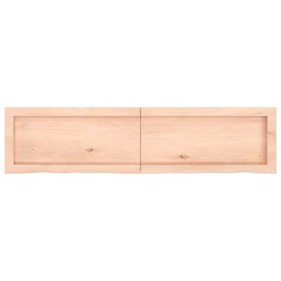 vidaXL Bancada p/ casa de banho 120x30x(2-4)madeira maciça não tratada