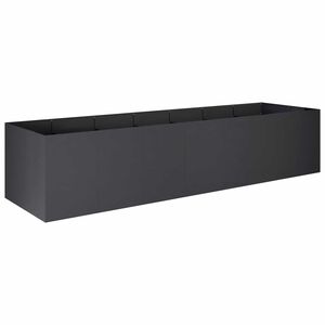 vidaXL Vaso de Jardim Preto 280 x 80 x 60 cm A&ccedil;o laminado a frio