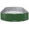 vidaXL Canteiro elevado jardim 373x140x36 cm a&ccedil;o galvanizado verde