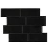 vidaXL Azulejo Subterrâneo 10 pcs Preto 29.4 x 21.4 cm