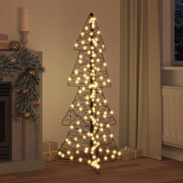 vidaXL &Aacute;rvore de Natal com 160 LEDs Branco quente 150 cm Vime