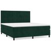 vidaXL Cama com molas/colch&atilde;o 180x200 cm veludo verde-escuro