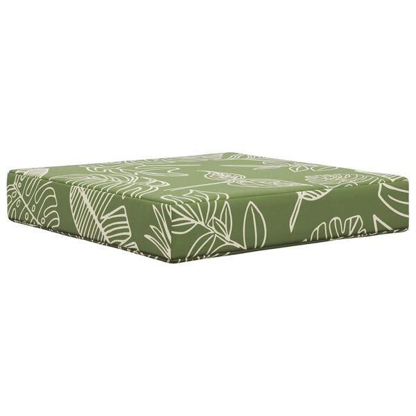 vidaXL Almofada para Sof&aacute; Externo 3 pcs Design de Folha Poli&eacute;ster