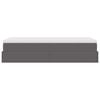 moldura de cama s&iacute;riaXL otomana com colch&atilde;o cinza 90x190cm couro falso