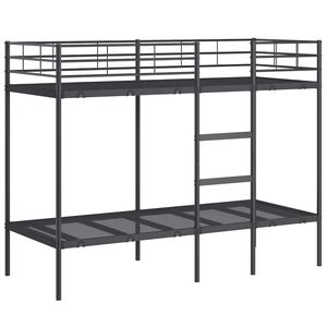 vidaXL Beliche sem colch&atilde;o 75x190 cm a&ccedil;o preto