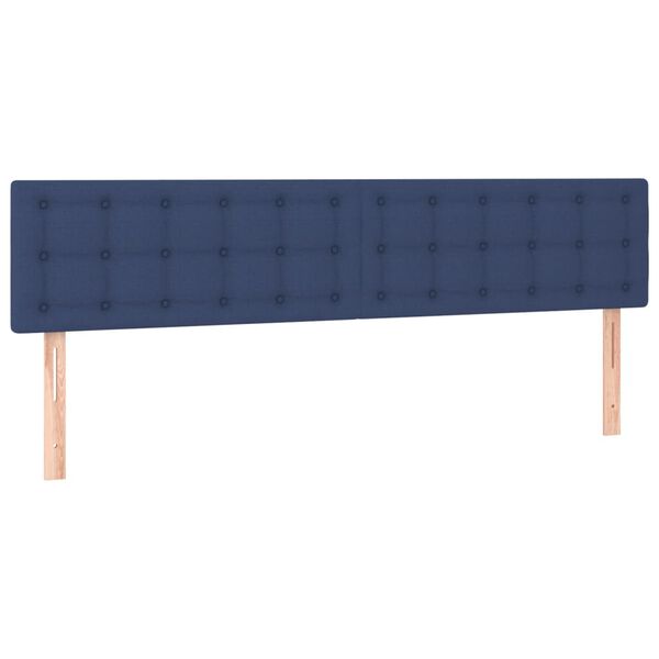 vidaXL Cabeceiras azul 180x5x78/88 cm tecido