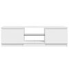 vidaXL M&oacute;vel de TV com luzes LED 120x30x36 cm branco brilhante
