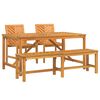 vidaXL Conjunto de Jantar para Jardim 4 unid. Castanho