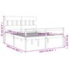 vidaXL Cama para idosos com cabeceira 160x200 cm madeira maci&ccedil;a branco