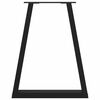 vidaXL Pés para mesa de jantar em formato de V, 2 peças, preto, 50x(72-73,3) cm, aço