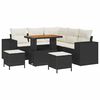 vidaXL Conjunto de Sof&aacute; de Jardim 8 unid. Preto vime PE