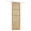 vidaXL Porta Deslizante Natural e Branco 83 x 232 cm
