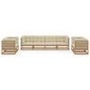 vidaXL 8 pcs conjunto lounge de jardim com almofad&otilde;es pinho maci&ccedil;o