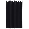 vidaXL Cortinas Blackout com Argolas 2 pcs Preto 175 x 140 cm