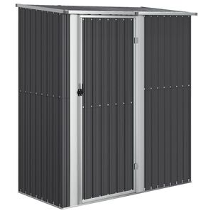 vidaXL Abrigo de jardim 180,5x97x209,5 cm a&ccedil;o galvanizado antracite