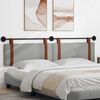 vidaXL Cabeceira Suspensa Liso Cinza Nuvem 210 x 55 x 5 cm PU Antigo