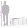vidaXL Caixa arrumação jardim c/ veneziana 113x50x56 cm acácia maciça