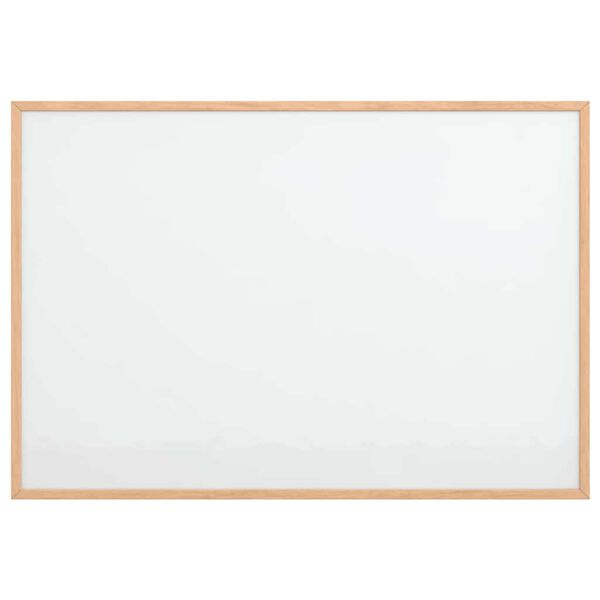 vidaXL Quadro branco magn&eacute;tico com estrutura em madeira de pinho maci&ccedil;o 80x55 cm