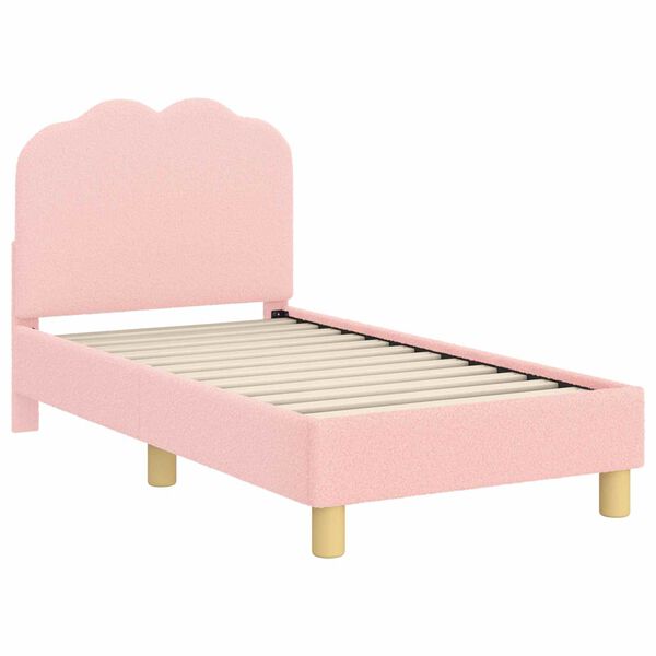 vidaXL Estrutura de Cama para Crian&ccedil;a com Cabeceira Rosa 70 x 140 cm