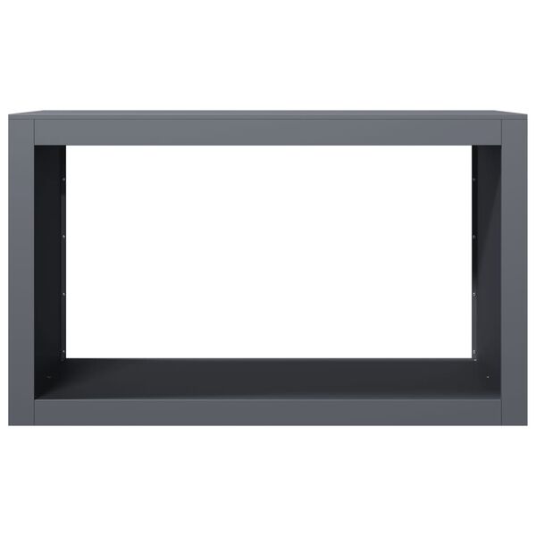 vidaXL Suporte para lenha 100x40x60 cm a&ccedil;o antracite