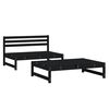 vidaXL 2 pcs conjunto lounge de jardim madeira de pinho maci&ccedil;a preto