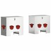 vidaXL Comedouro para galinha 2 pcs Prateado 40,5 x 25 x 38 cm