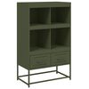 vidaXL M&oacute;vel alto 68x39x111,5 cm a&ccedil;o verde azeitona