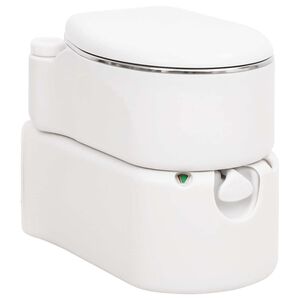 vidaXL Sanita integrada p/ campismo 24+17 L PEAD e a&ccedil;o branco