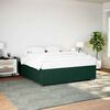 vidaXL Estrutura de cama sem colch&atilde;o 200x200 cm veludo verde-escuro