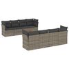 vidaXL 9 pcs conjunto sof&aacute;s p/ jardim com almofad&otilde;es vime PE cinzento