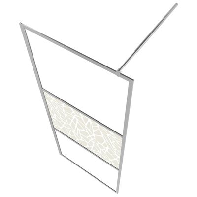 vidaXL Divisória de chuveiro 100x195 cm vidro ESG design pedras