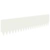 vidaXL Acabamento para Gramado 10 pcs 103 x 25 cm A&ccedil;o Branco