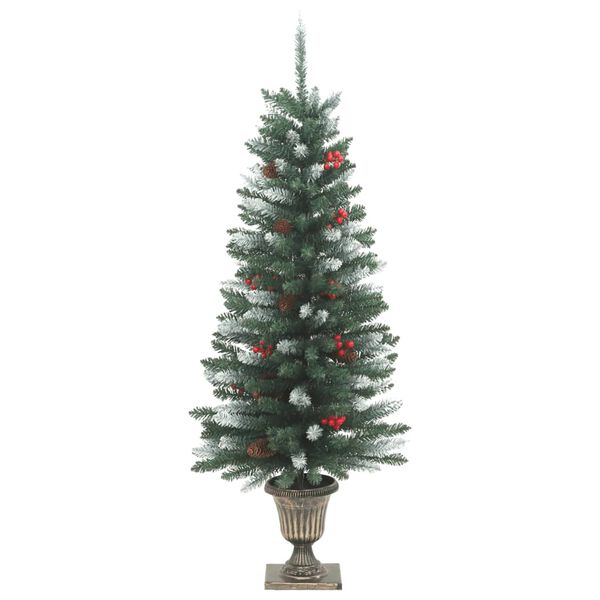 vidaXL &Aacute;rvores de Natal artificiais 2 pcs 100 LEDs 120 cm verde/branco