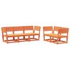 vidaXL 5 pcs conjunto de sof&aacute;s de jardim pinho maci&ccedil;o castanho-mel