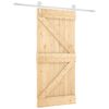 vidaXL Porta Deslizante Natural e Branco 95 x 210 cm