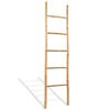 vidaXL Toalheiro escada com 5 degraus bambu 150 cm