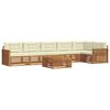 vidaXL Conjunto de Sof&aacute;s para Exterior 7 pcs Natural e Creme