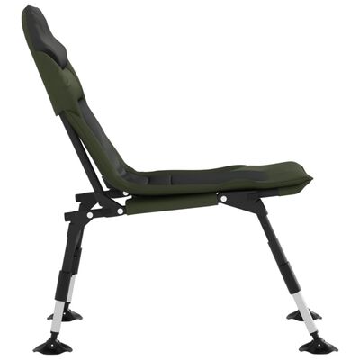vidaXL Cadeira de pesca com pernas ajustáveis dobrável verde