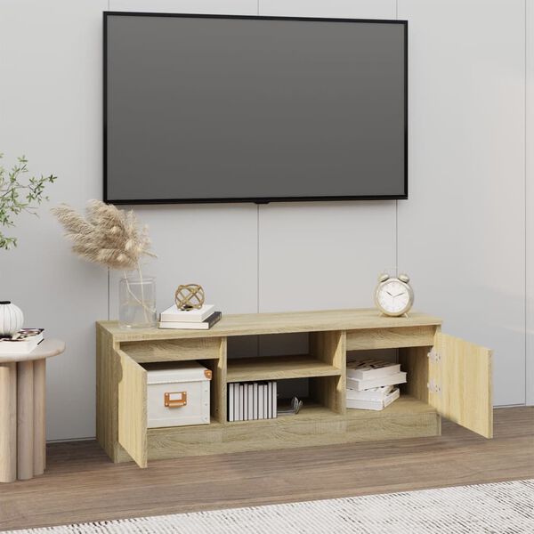 vidaXL Móvel de TV com porta 102x30x36 cm carvalho sonoma