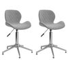vidaXL Cadeiras de jantar girat&oacute;rias 2 pcs veludo cinzento-claro